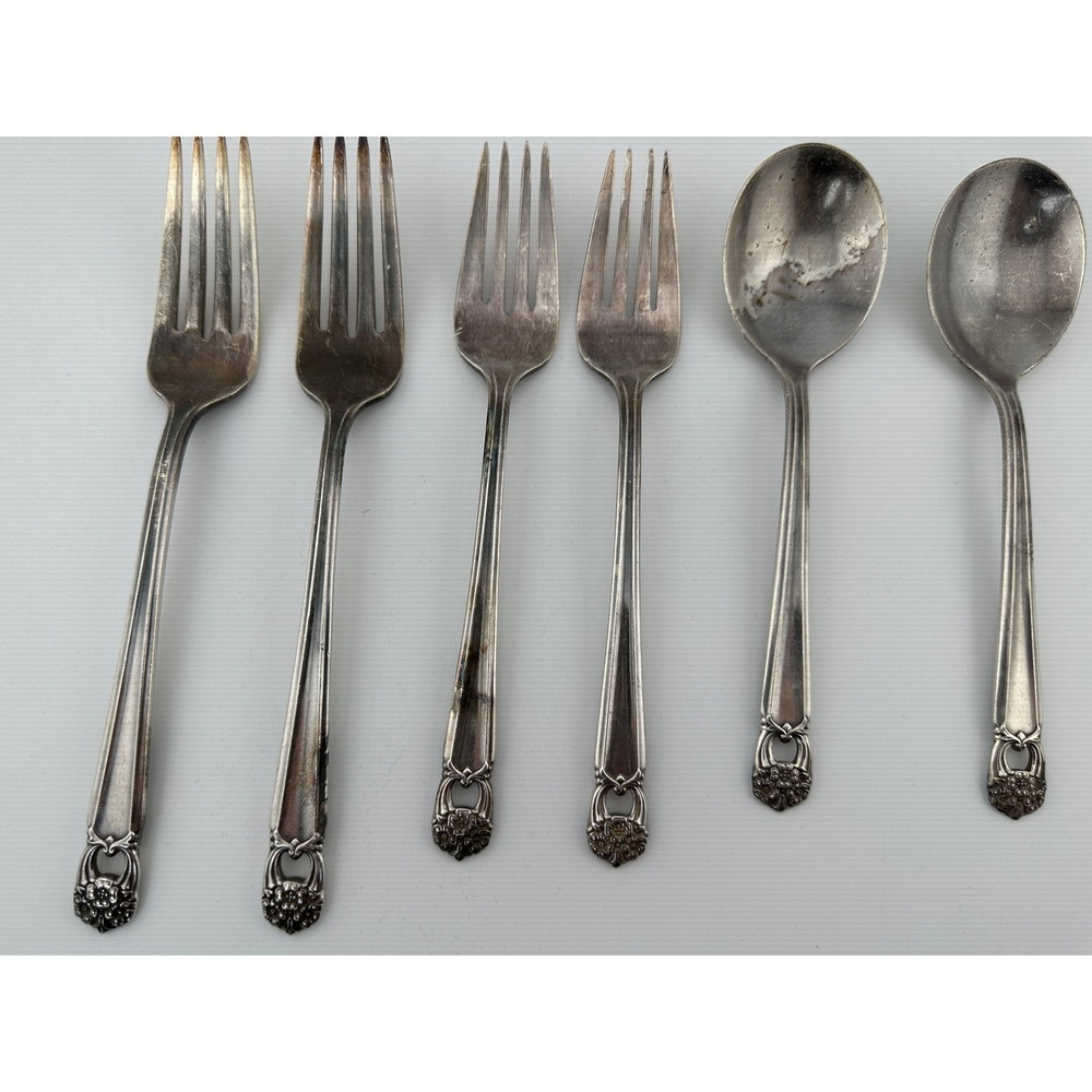 1847 Rogers Bros Eternally Yours Silverplate Flatware Set 6pc Mixed Lot Vintage